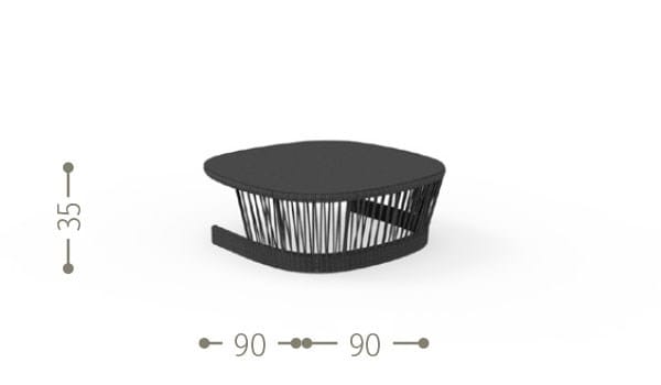 Квадратный низкий садовый столик Talenti ARCH-00034434 - Вид №7