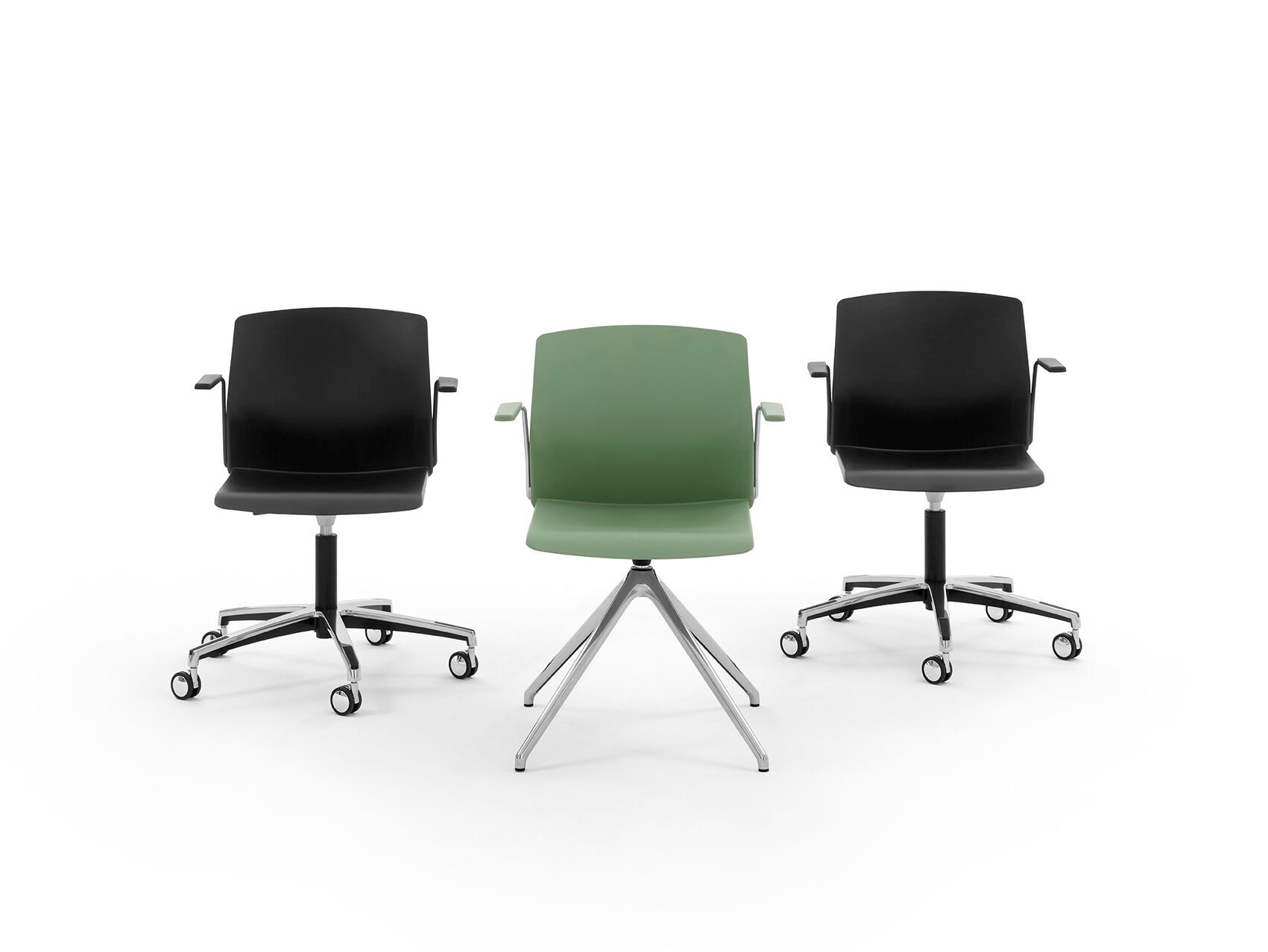 Пластиковый регулируемый по высоте офисный стул с колесами Diemmebi Весы ARCH-00017856 - Вид №1