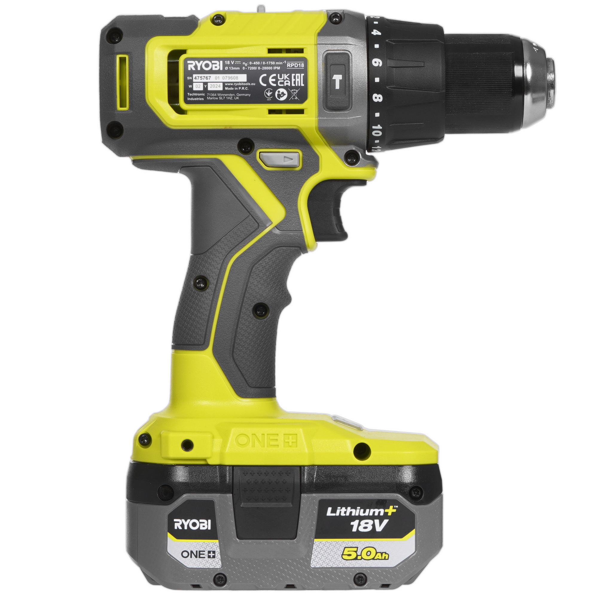 Дрель-шуруповерт Ryobi RPD18-2C52S ONE+ 18V 5481192 STDN-0047977 - Вид №2