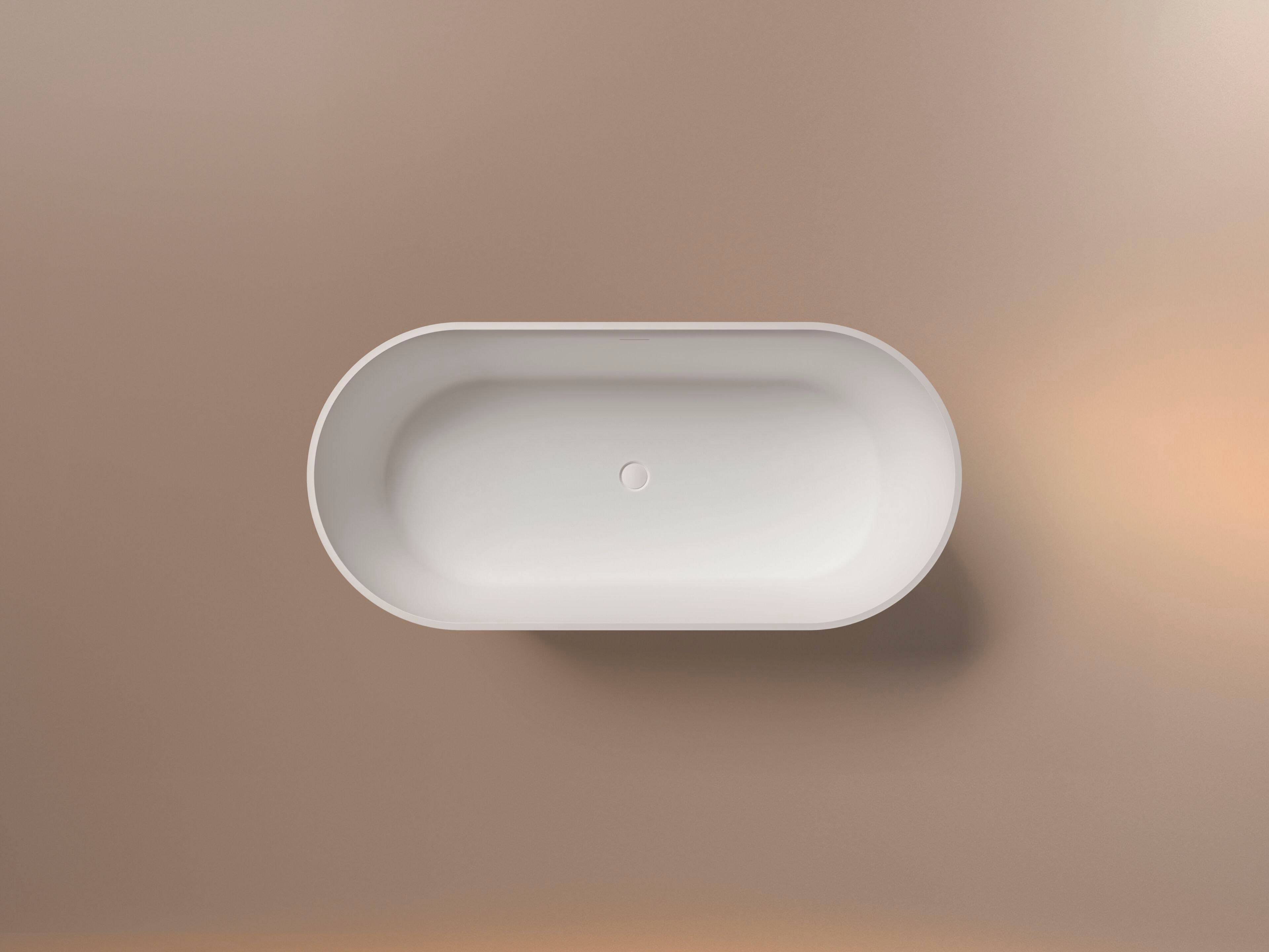 Овальная ванна в центре комнаты в твердой поверхности Gruppo Treesse мебель для ванной комнаты-отдельно стоящие ванны ARCH-00027375 - Вид №2