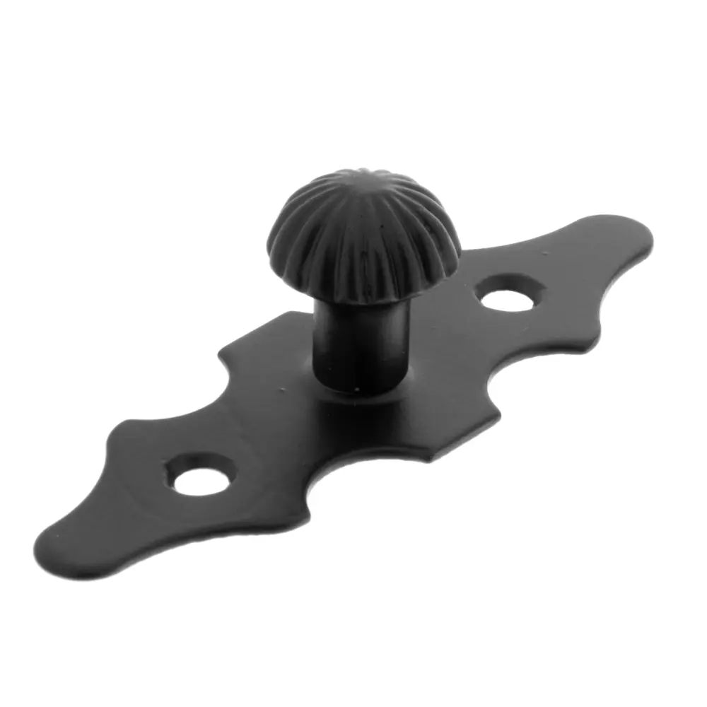 Мебельная ручка-кнопка Amig BL 1001 80х30х1.5 мм металл цвет чёрный STLM-2208665