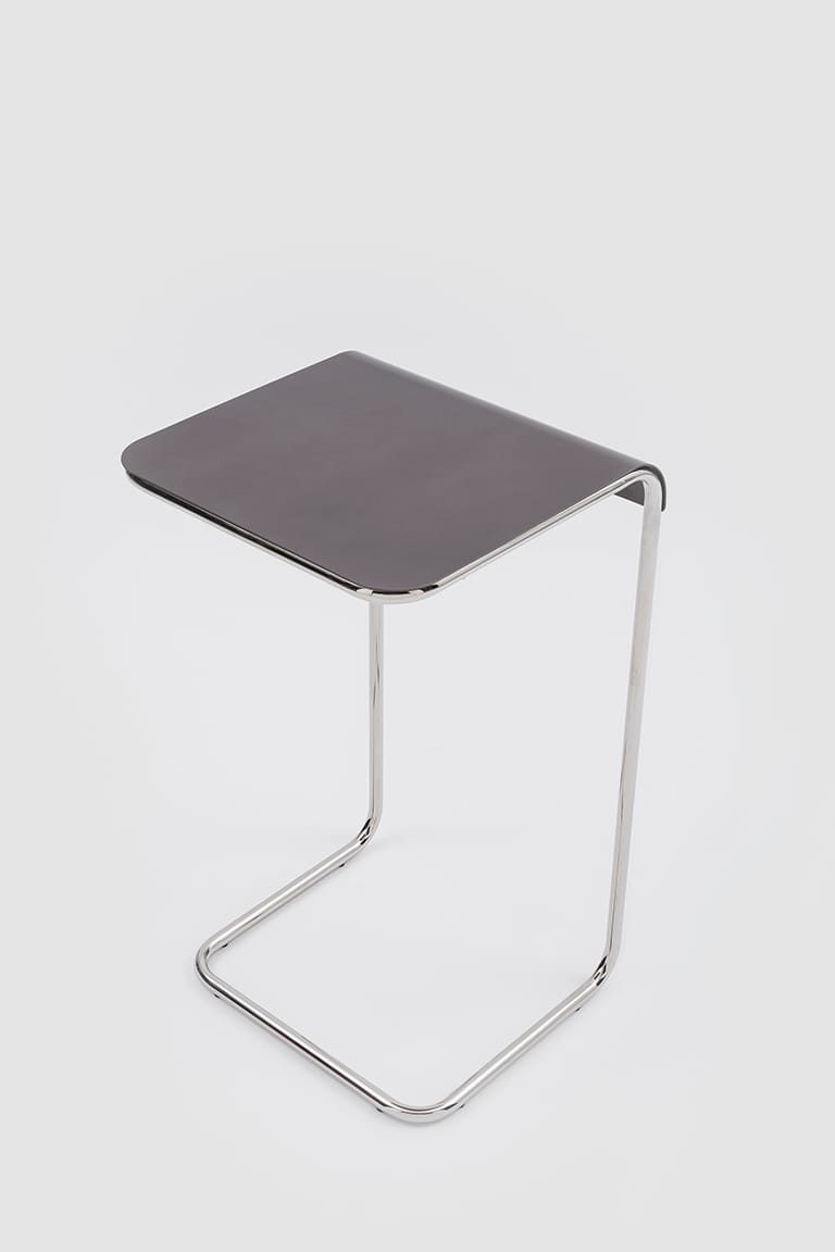 Хромированный металлический журнальный столик и столешница Dinoc Danese Milano Farallon ARCH-00107182 - Вид №5