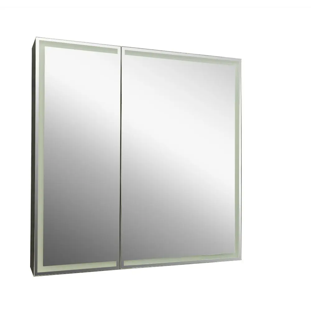 Шкаф зеркальный подвесной Montero Black LED с подсветкой 80x80 см цвет черный Santreyd STLM-2074280 - Вид №1