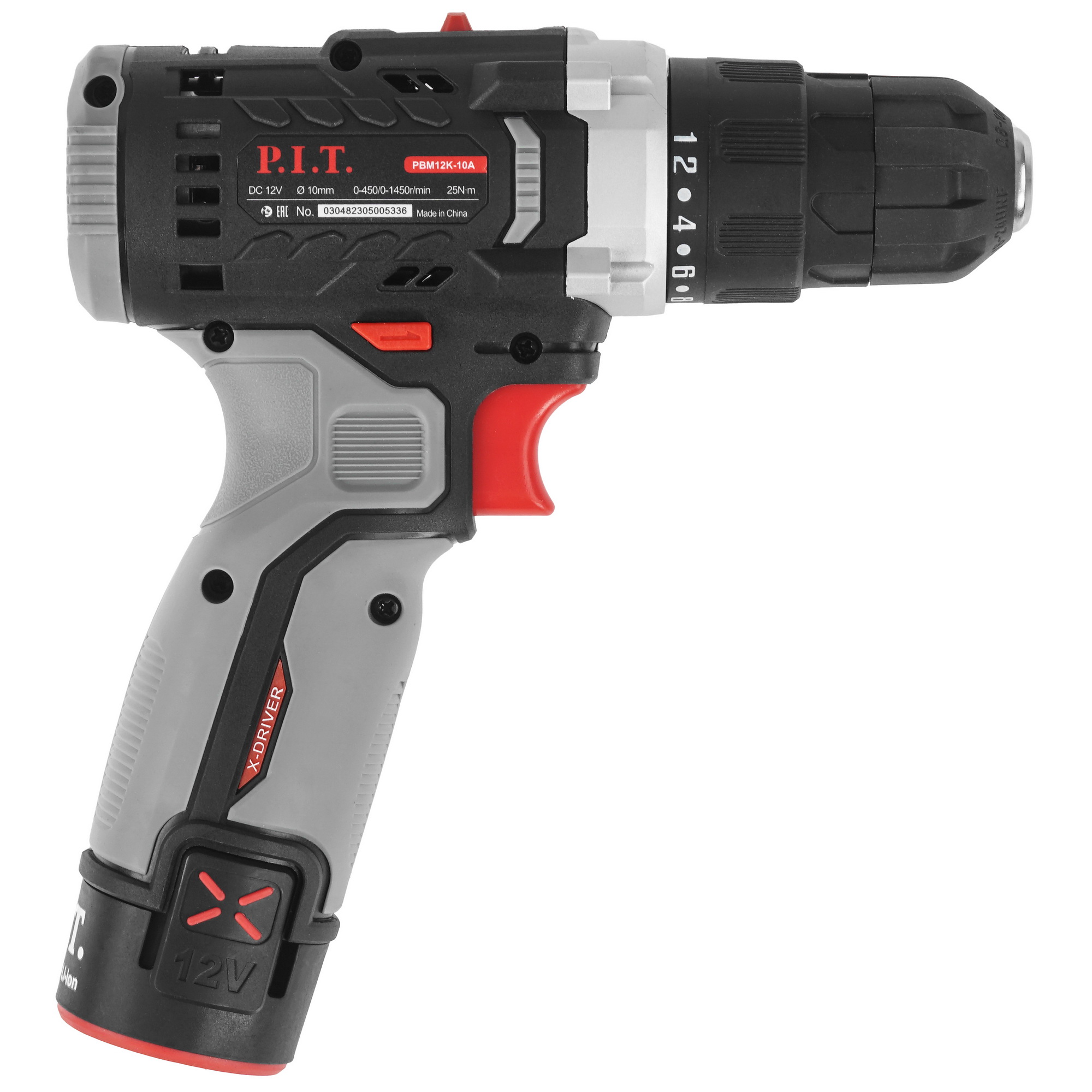 Дрель-шуруповерт PIT PBM12K-10A/2 X-DRIVER OnePower 12V 9086497 STDN-0080047 - Вид №2