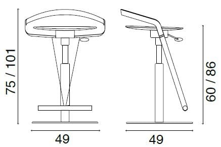 Кожаный поворотный стул Fasem CAYMAN BAR ARCH-00112456 - Вид №6