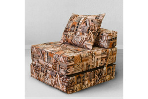 19471308 Кресло-кровать Наска мебельная ткань цвет коричневый подушка 50x60 в комплекте kv_529_022 mypuff