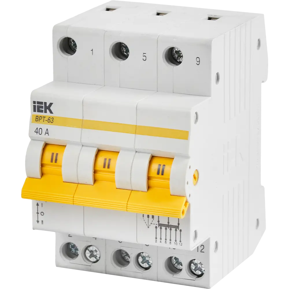 Выключатель-разъединитель IEK ВРТ-63 для генераторов и электродвигателей 84300602 STLM-0048262