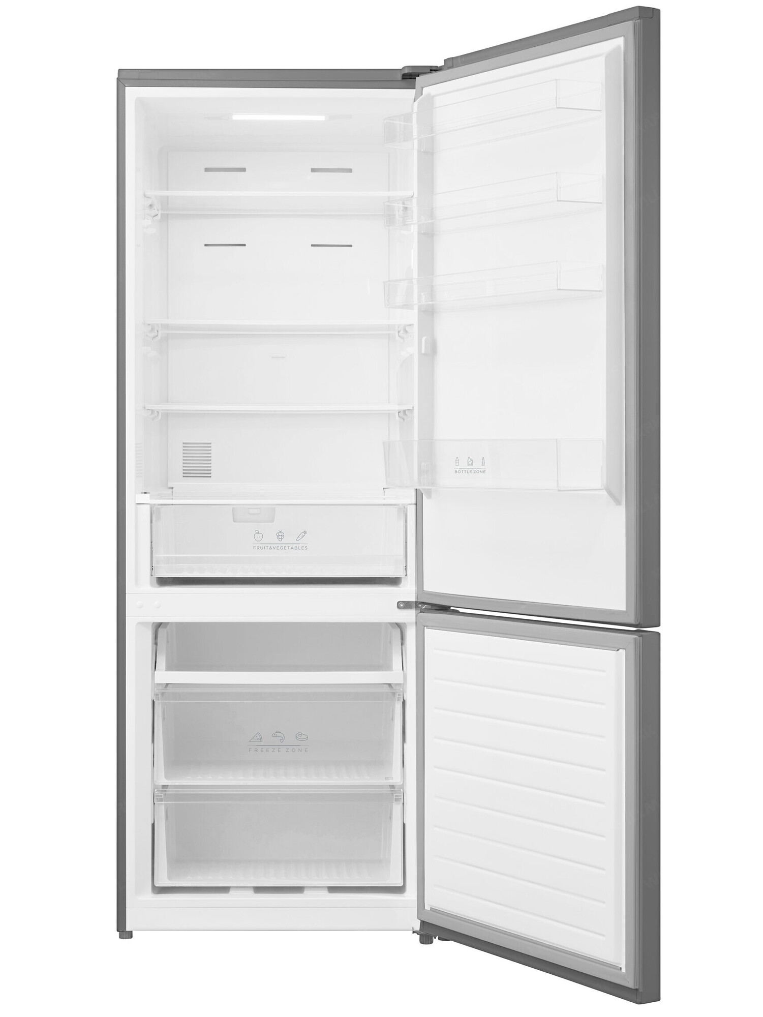 9196727 Холодильник с морозильником   WILLMARK RFN-641DIX серебристый STDN-0007825 - Вид №1