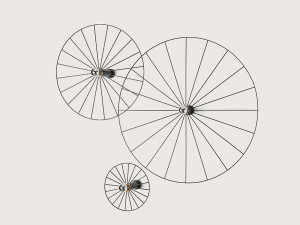 101438 Бра 60 cm хром + цоколь 15 cm хром Aromas del Campo Wheel