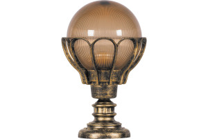 15594562 Садово-парковый светильник, шар на постамент 100W E27 230V, черное золото PL5054 11556 FERON Верона