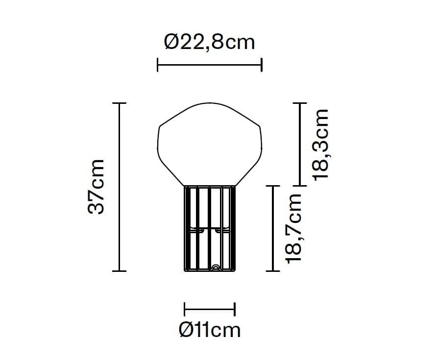Настольная лампа из дутого стекла Fabbian Aérostat ARCH-00050591 - Вид №12