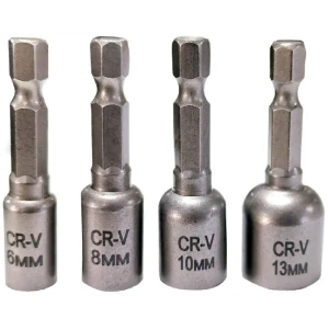 Набор бит торцевых Vira 554400 6/8/10/13x48 мм, 4 шт.