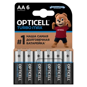 Батарейка алкалиновая Opticell Turbo Max LR06 AA 6 шт.