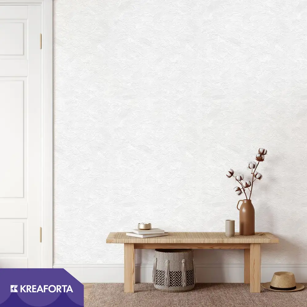 Обои флизелиновые KREAFORTA Штукатурка белые 1.06 м 44017-11 STLM-2212036 - Вид №2