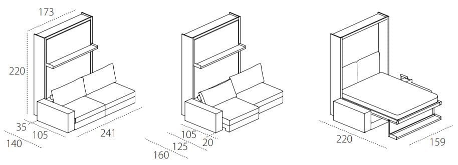 Диван-трансформер из ткани CLEI Tango ARCH-00136330 - Вид №12