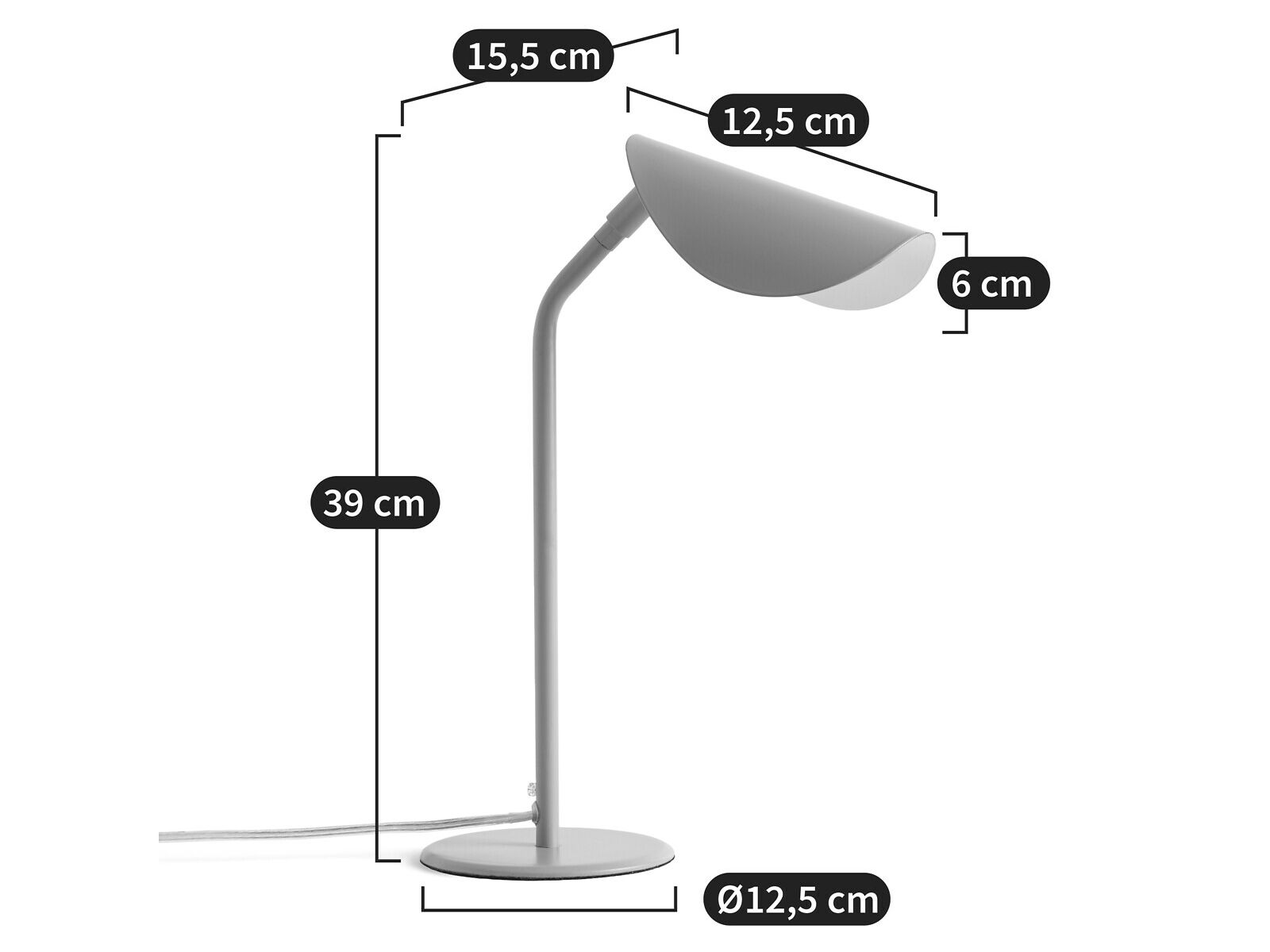 Регулируемая металлическая настольная лампа AMPM Funambule ARCH-00131743 - Вид №19