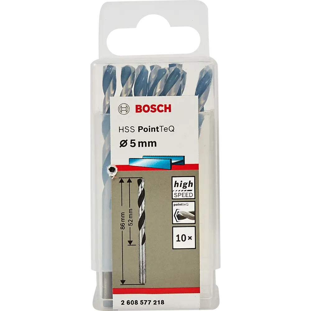 Набор свёрл по металлу Bosch PointTeQ 5x86 мм, 10 шт BOSCH PROFESSIONAL STLM-2097632 - Вид №3