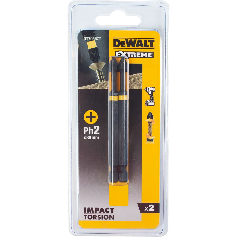 Бита ударная Dewalt PH2x89 мм, 2 шт STLM-2020706 - Вид №1