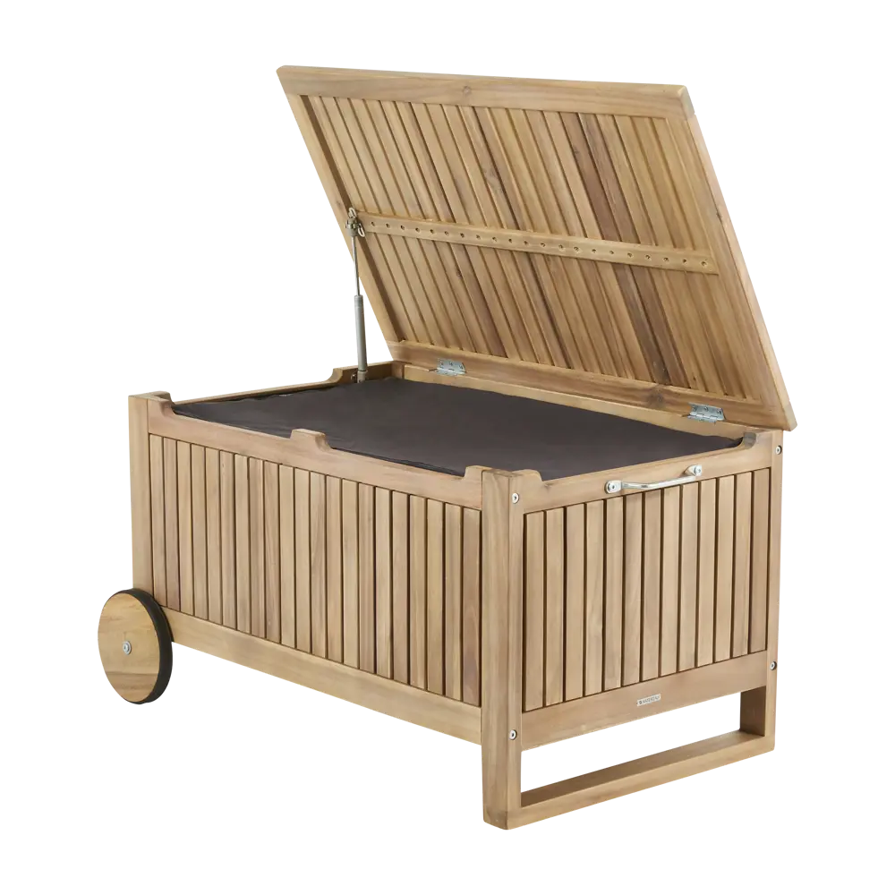 Скамья-ящик с колесами Naterial Solis 85х48х52 см дерево светло-коричневая STLM-2184473 - Вид №1