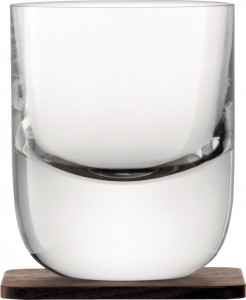 10656208 LSA International Набор стаканов с деревянными подставками LSA International, "Whisky", 270мл, 2шт. Стекло