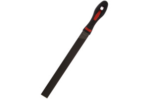 15737079 Плоский прямой напильник с ручкой PVC (250 мм, насечка №1 грубая, по 4м сторонам) 3711250 BAUM