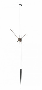 072332 Настенные часы T графитовая сталь-орех Nomon Pendulo