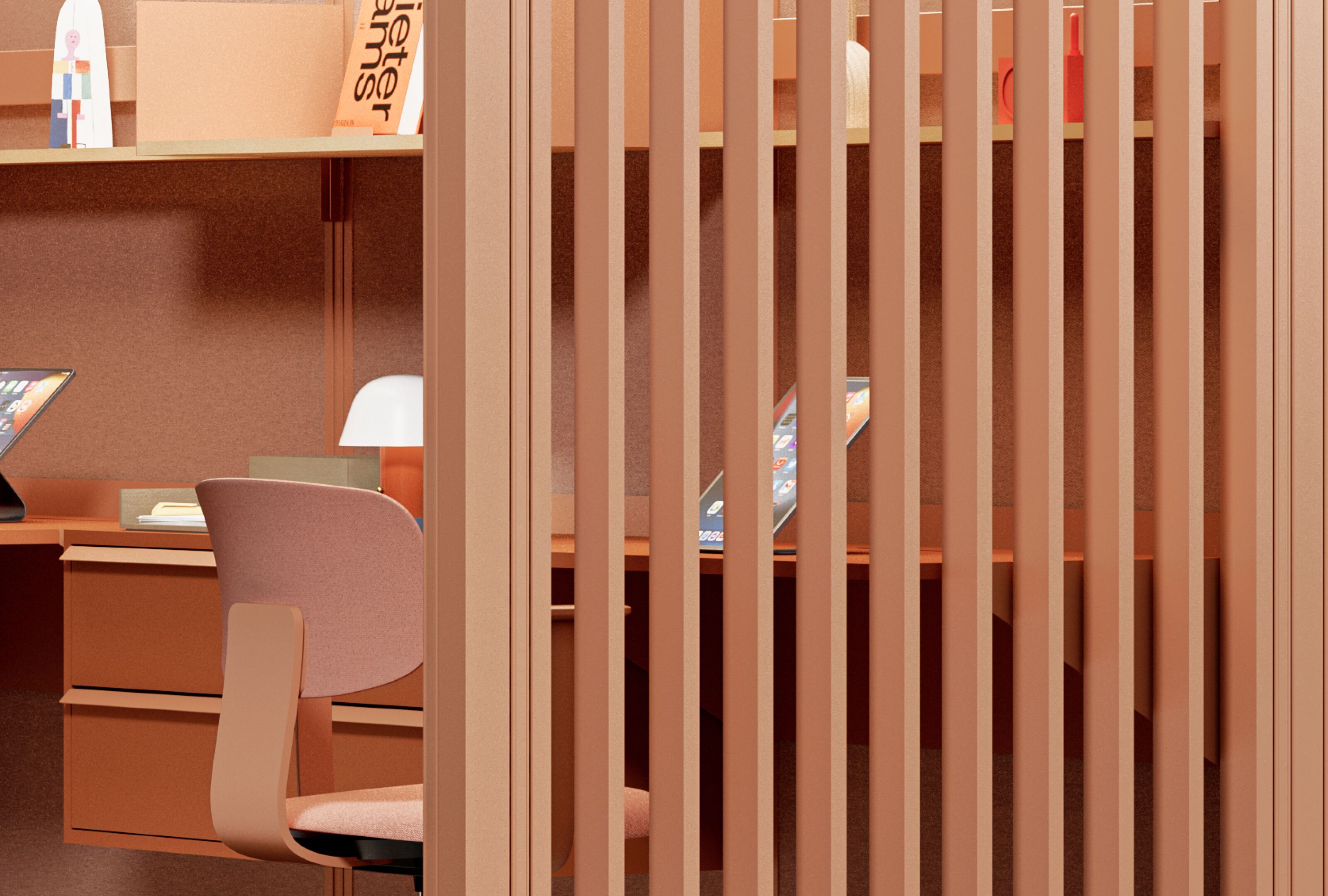 Алюминиевый и стеклянный акустический офисный остров Mute Modular ARCH-00138047 - Вид №1