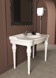 Керамическая прямоугольная консольная раковина