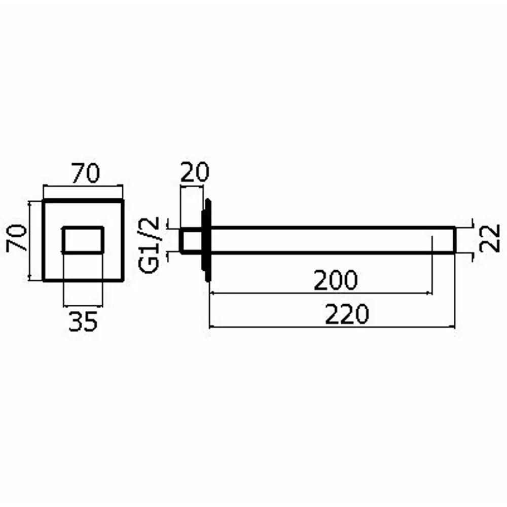 Излив из стены Plumberia Selection TAG SPQ0258NO для раковины, Черный матовый