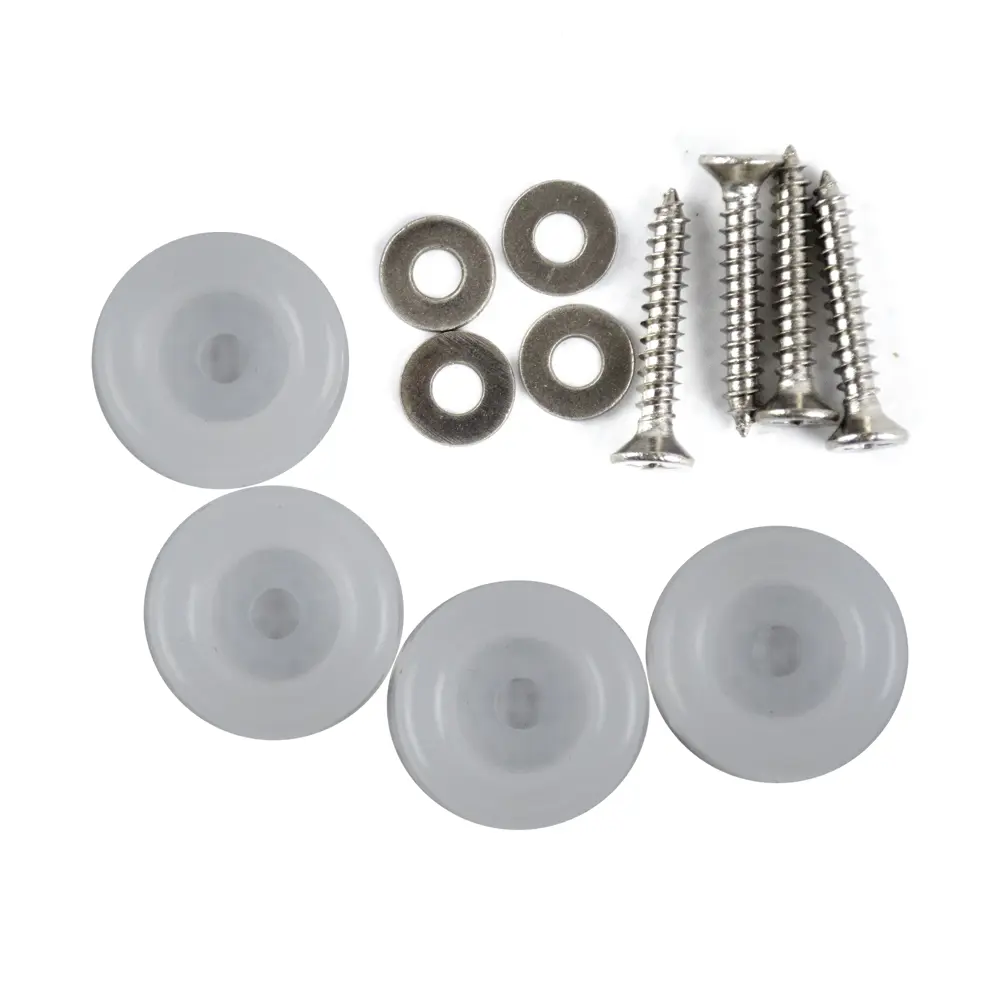 Накладки на мебельные ножки на саморезах ⌀22 мм круглые ПТФЭ прозрачные 4 шт DILWIS STLM-2209851 - Вид №1