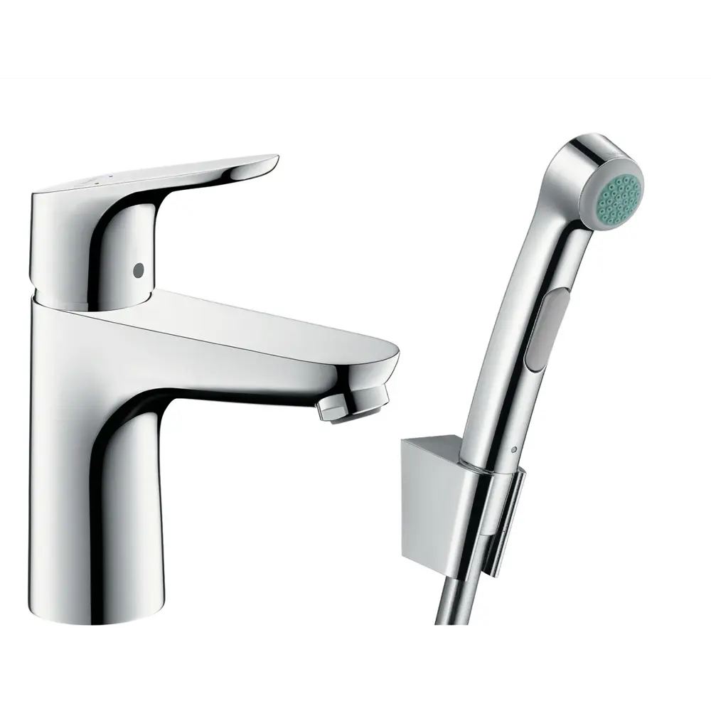 Смеситель для раковины Hansgrohe Focus E2 однорычажный с гигиеническим душем цвет хром STLM-2062132