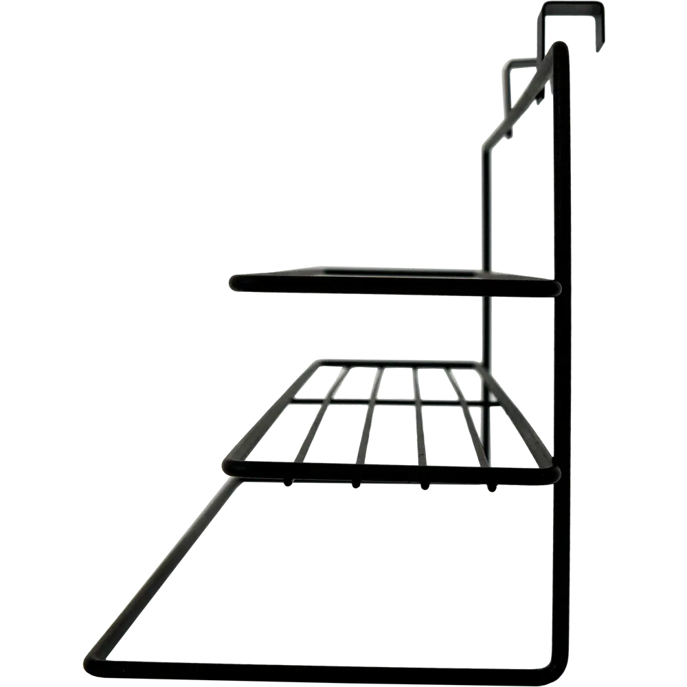 Полотенцедержатель с полкой 40x16x12 см цвет чёрный Santreyd Ferro STLM-2121812 - Вид №2