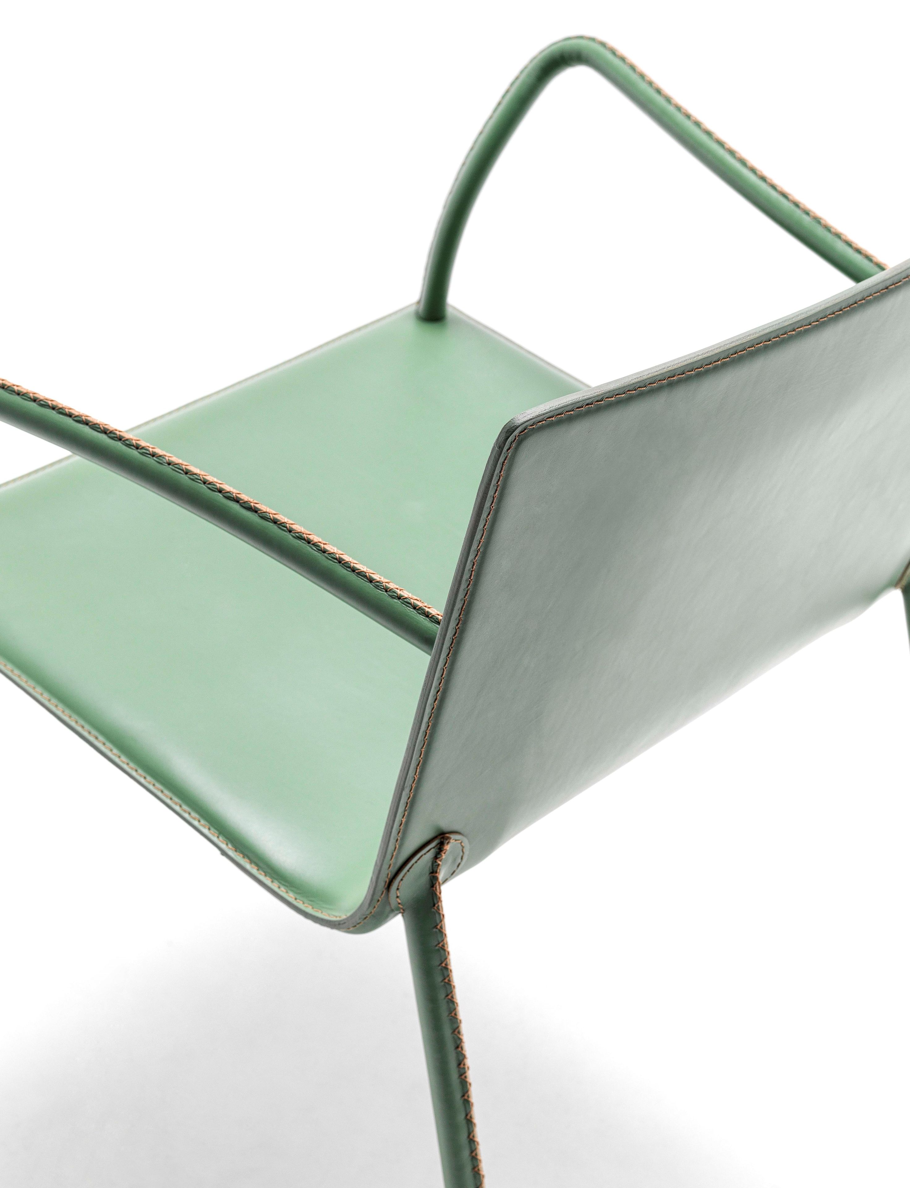 Кожаный стул с подлокотниками Fasem Lys ARCH-00016342 - Вид №8