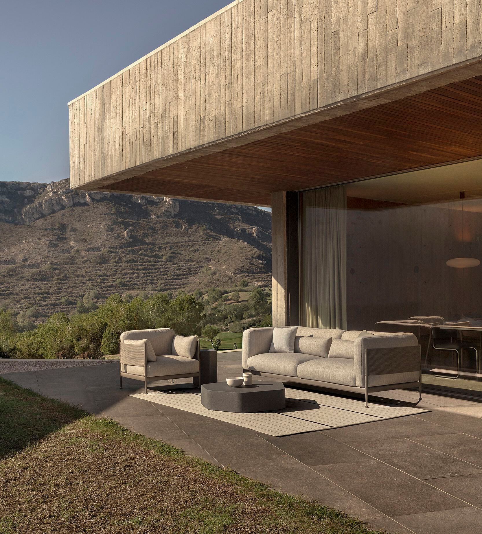 2-местный технический тканевый садовый диван EXPORMIM Obi ARCH-00104411 - Вид №2