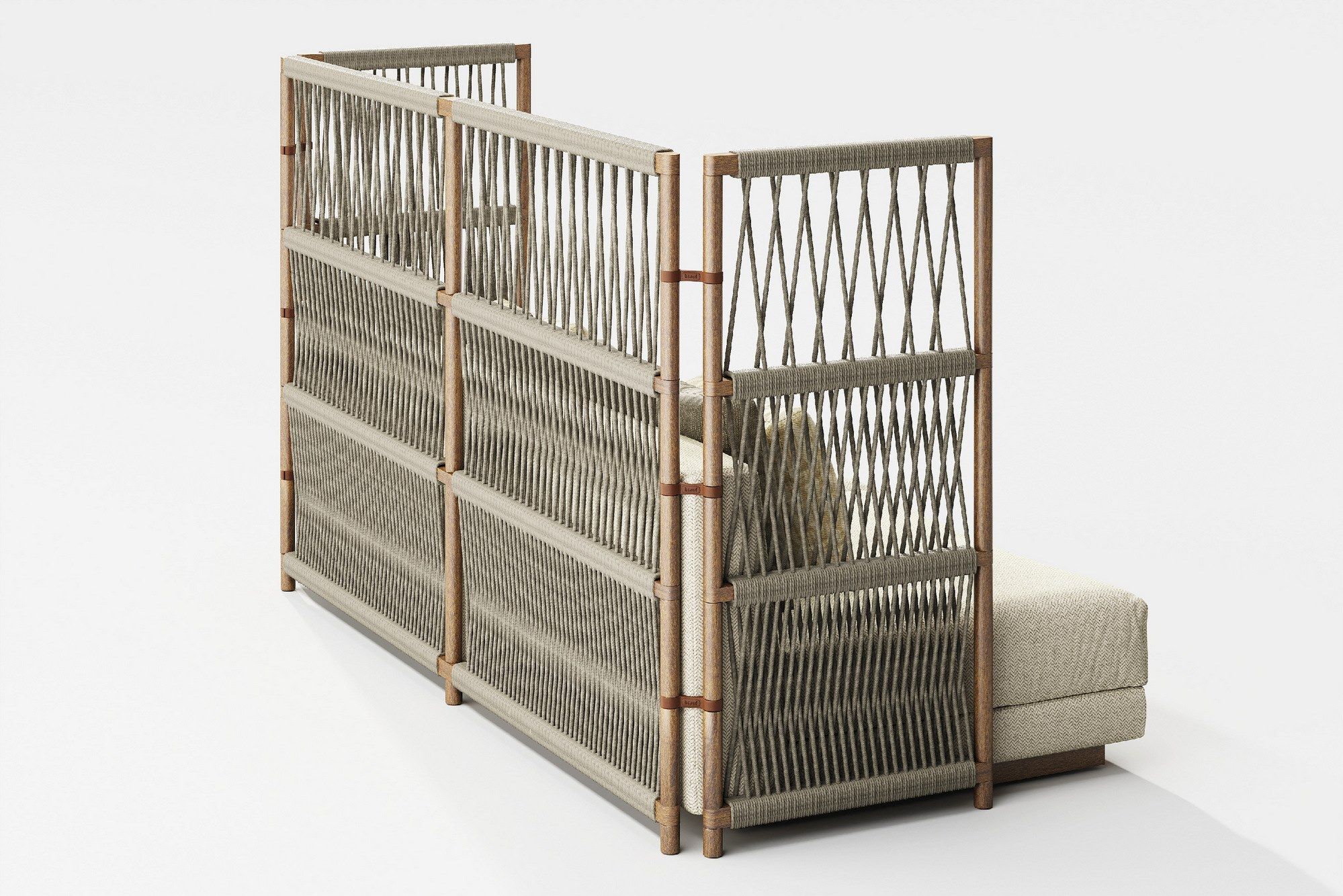 Секционный садовый диван с каркасом iroko Braid Embrace ARCH-00041078 - Вид №16