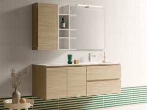 Подвесной шкаф для умывальника со встроенной раковиной