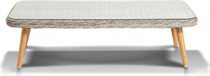YH-S4658W-1 "Прованс" столик журнальный из ротанга, цвет светло-серый 4SIS