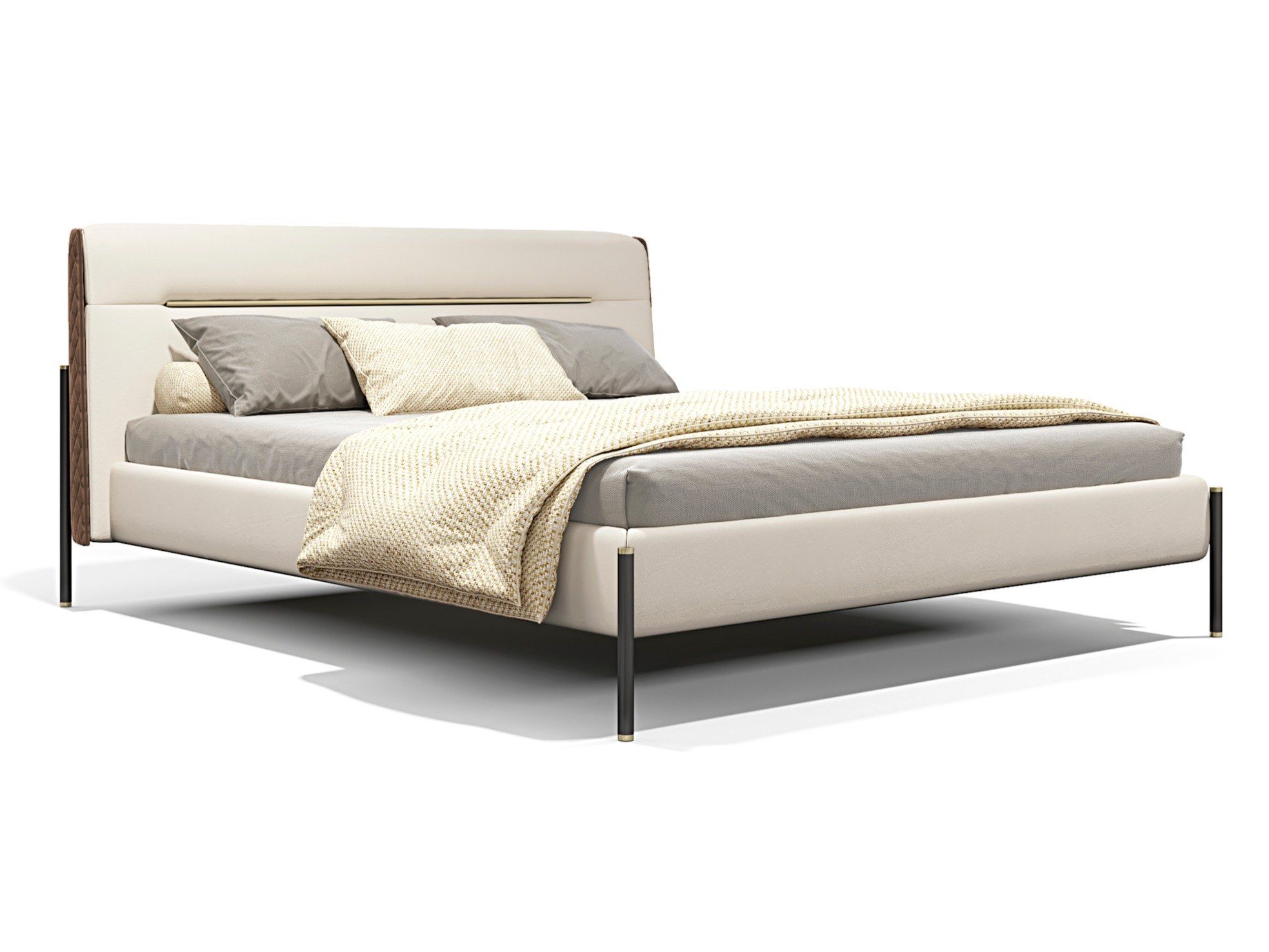 Двуспальная кровать из ткани с мягким изголовьем Capital Collection MayFair ARCH-00078313 - Вид №6