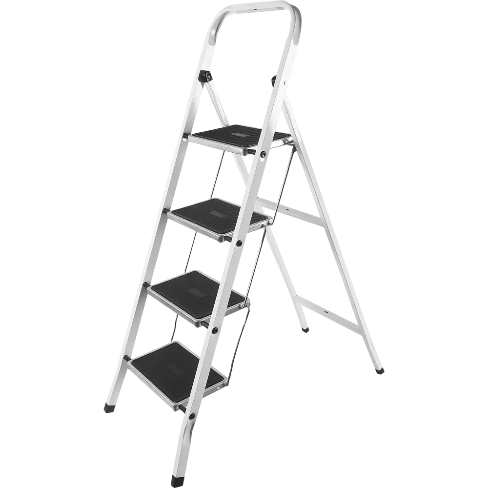 Стремянка стальная Zalger 4 ступени с резиновым ковриком, максимальная нагрузка 120 кг STLM-2022581