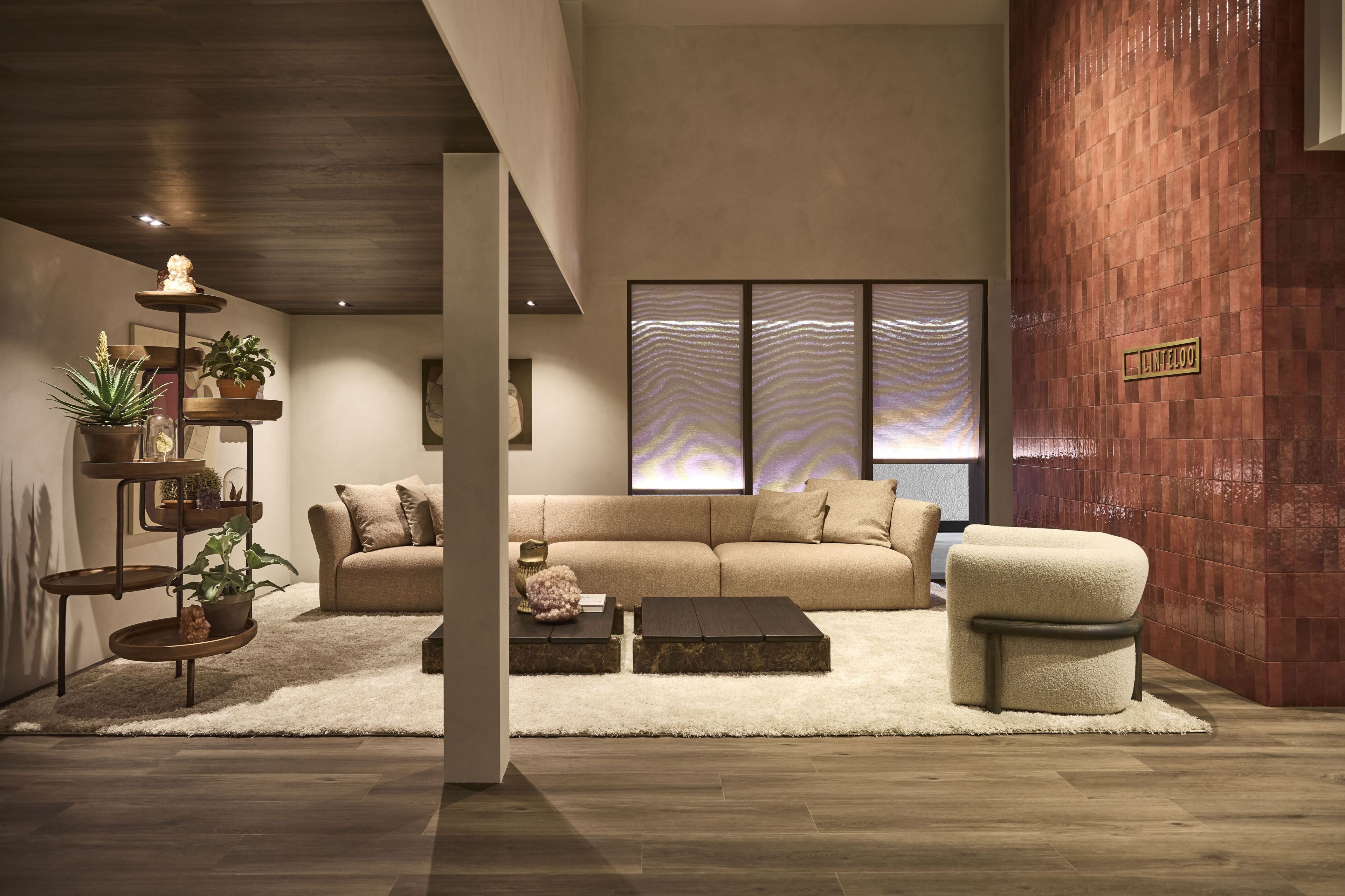 Алюминиевый и деревянный высокий круглый держатель для горшков Linteloo ORBIT ARCH-00028791 - Вид №8