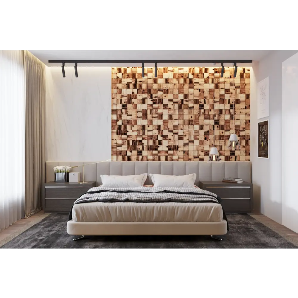 Деревянная мозаика Росби 100x100 мм 300x300 мм 22 шт Santreyd STLM-2205473 - Вид №1