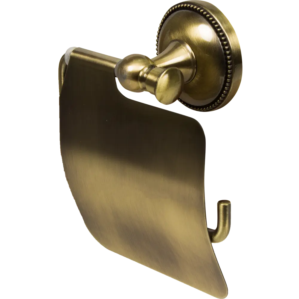 Держатель для туалетной бумаги Grampus Alfa с крышкой цвет античная латунь STLM-2109930