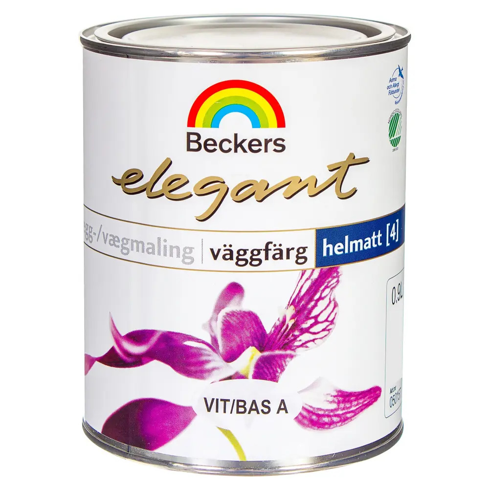 Краска Elegant Vaggfarg Helmatt цвет белый база А 0.9 л 11600765 STLM-2125444 Beckers 
