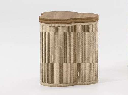 Треугольный журнальный столик из синтетического волокна Kettal плетеная ARCH-00108150