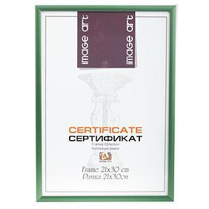 C0036043 Фоторамка 6010-8/Е зеленая certificate 21x30 (12/24/480) Image Art
