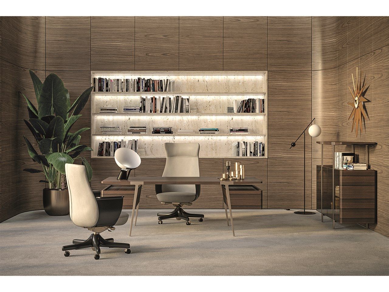 Деревянный прямоугольный стол с ящиками Turri Domus ARCH-00022771 - Вид №1