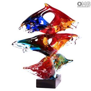 4573 ORIGINALMURANOGLASS Наблюдатель - Абстрактная скульптура - муранское стекло OMG 39 см