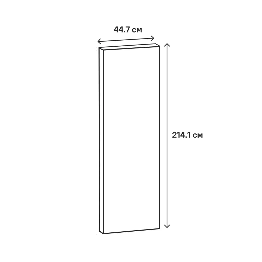 Фасад кухонного шкафа Рошаль 44.7x214.1 см KONSENSA ЛДСП цвет темное дерево STLM-2177638 - Вид №12