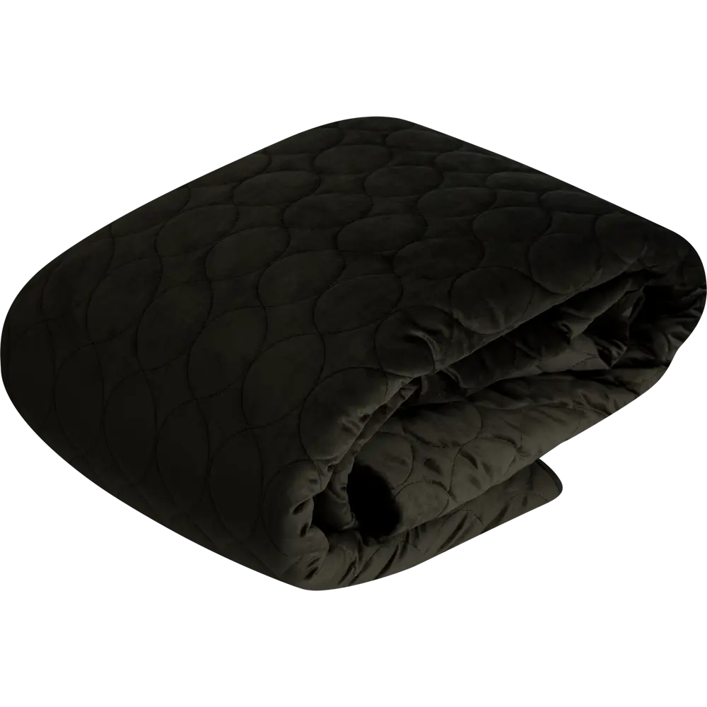 Покрывало Овалы 220x240 см, велюр, цвет шоколад Бельвита STLM-2085622