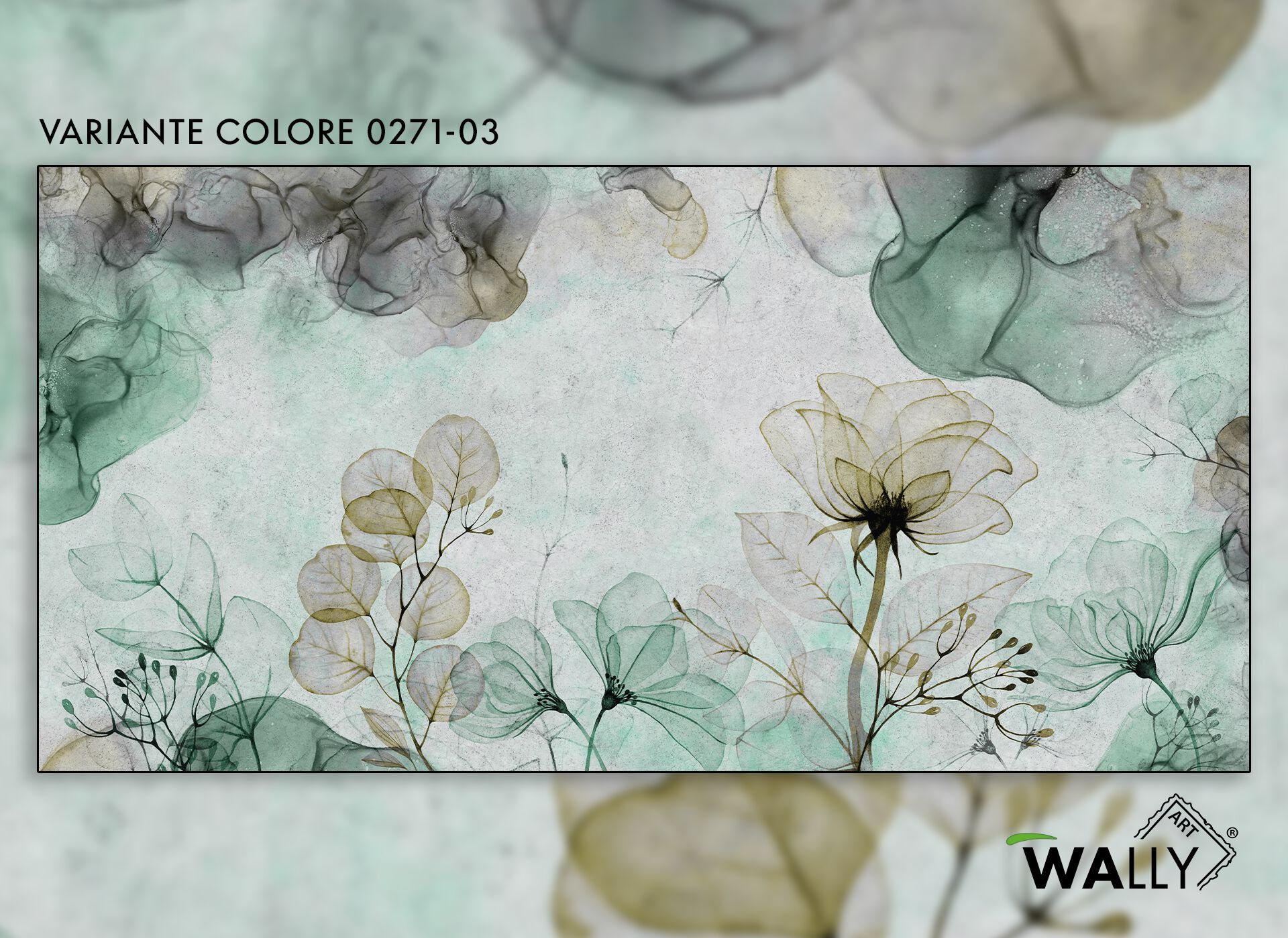 Моющиеся нетканые обои с цветочным рисунком WALLYART Lacollection ARCH-00133943 - Вид №3